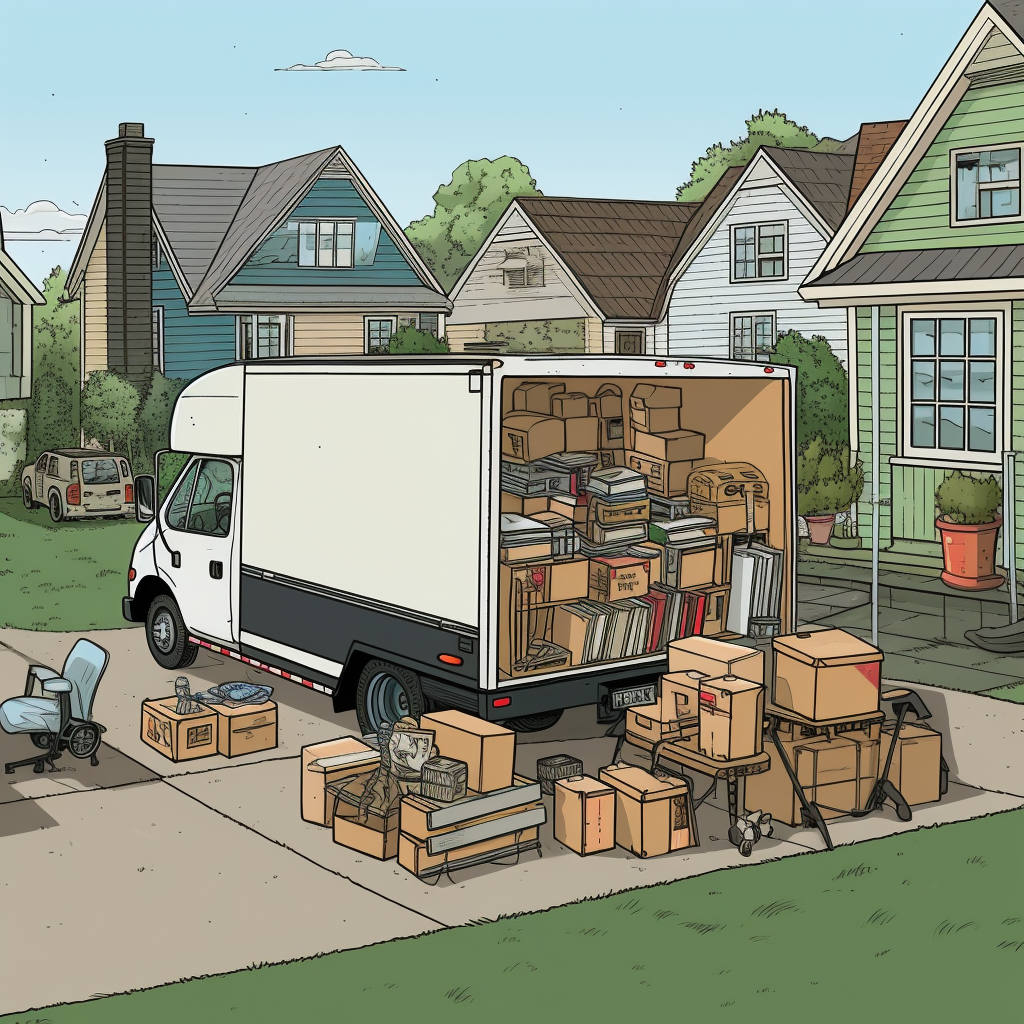 DorothyAnderson A moving van is parked in front of a house with 834c2e07 d590 4012 a7af 7b0b3661ce43 bursa evden eve nakliyat